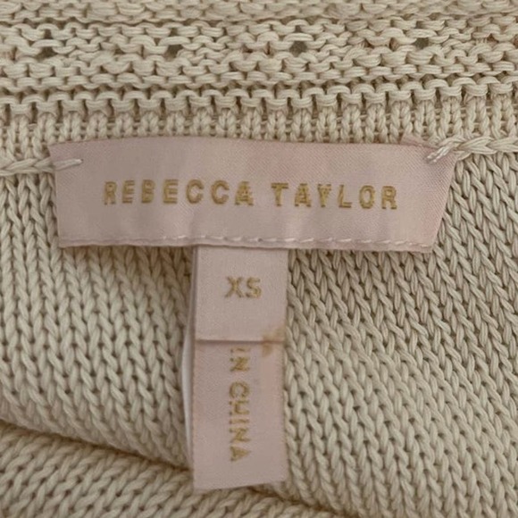 Rebecca Taylor Pointelle Quilt Pullover Size XS - Picture 8 of 9